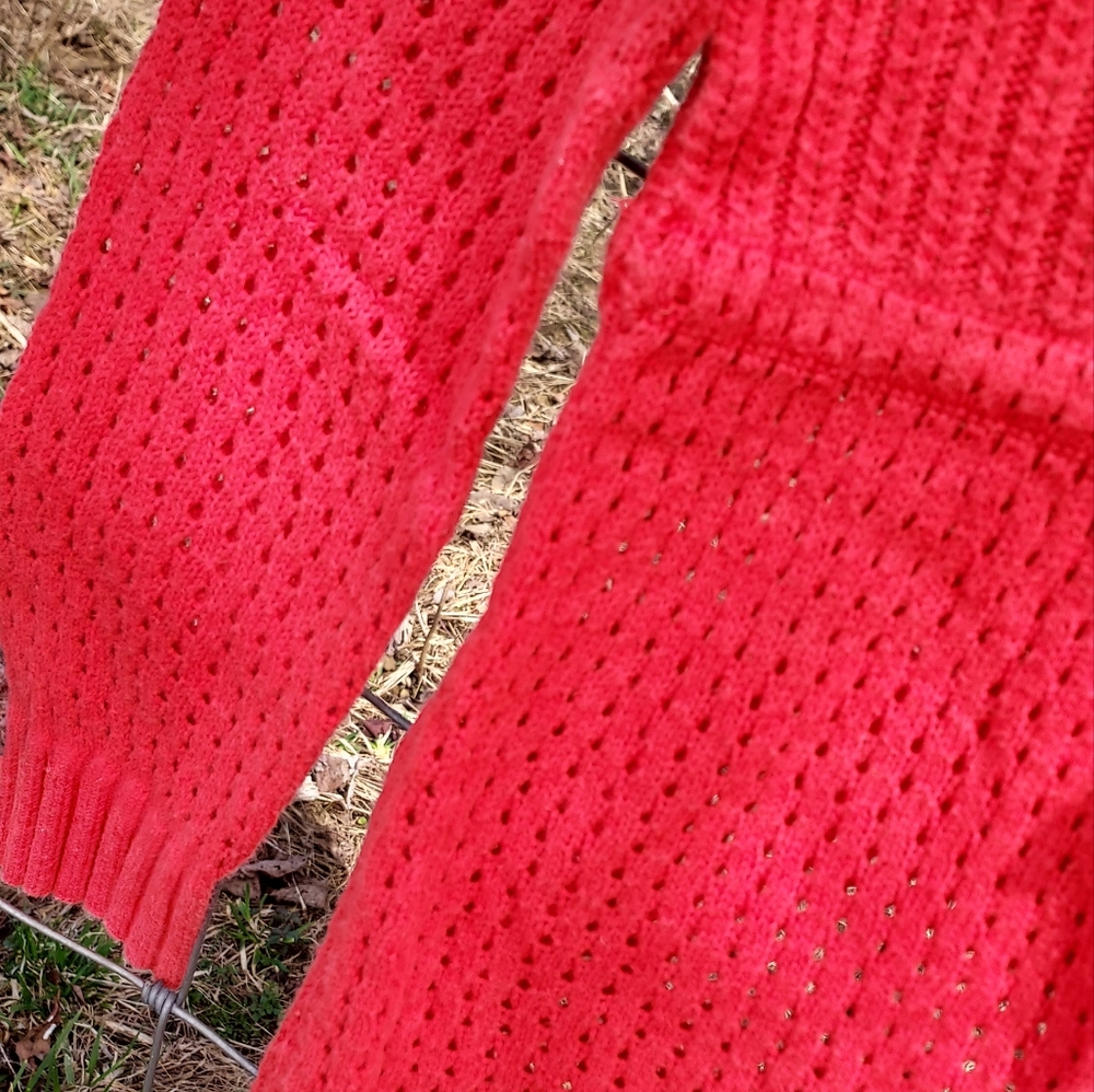 Gave away ~ Christopher & Banks coral sweater - Picture 5 of 6
